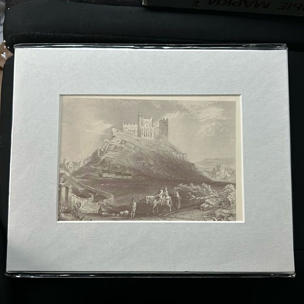Antique  lithograph of landscape 1882
